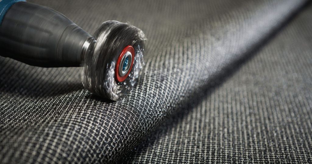 QSP Textile durable workwear fabric tested for abrasion resistance, ensuring long-lasting performance, comfort and protection in professional uniforms.